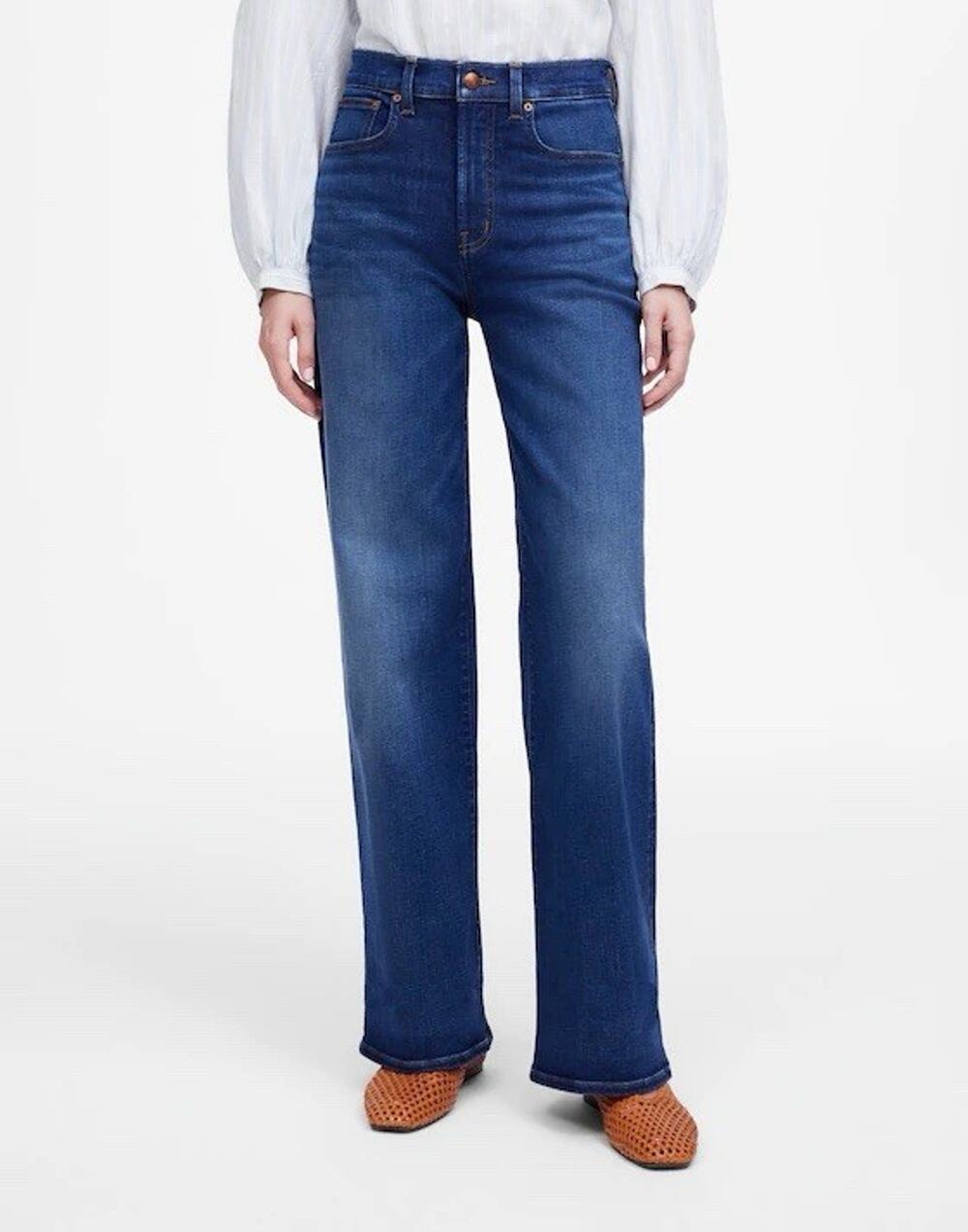 Madewell The Perfect Vintage Wide Leg Jeans Women’s Size 27 Pipestone Dark Wash